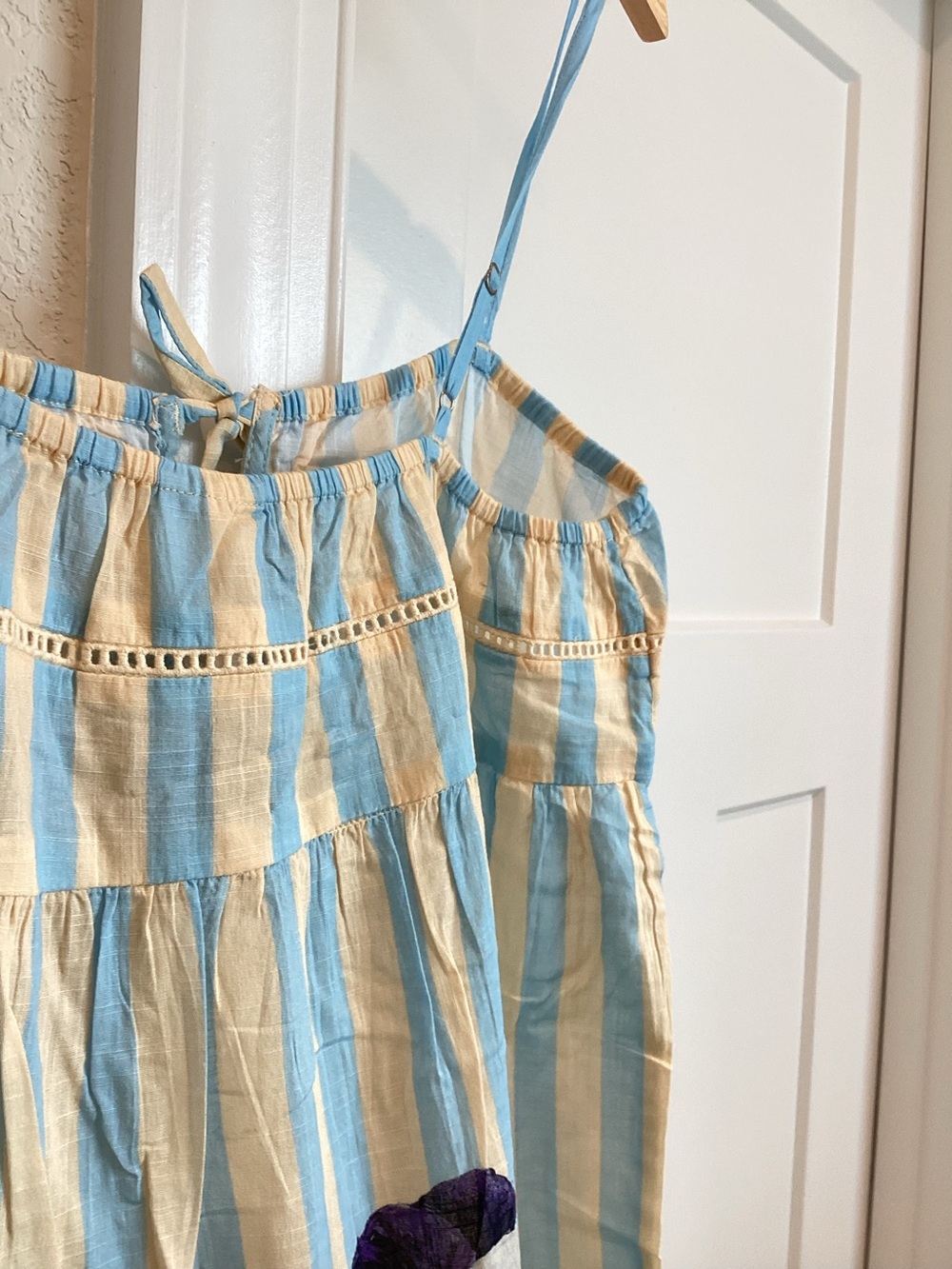 Anthropologie Nap Dress LyreBird Night Gown New Small Blue Pansy - Picture 6 of 9